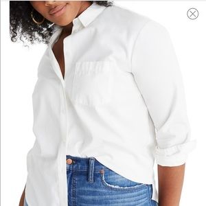 Madewell white boyfriend shirt